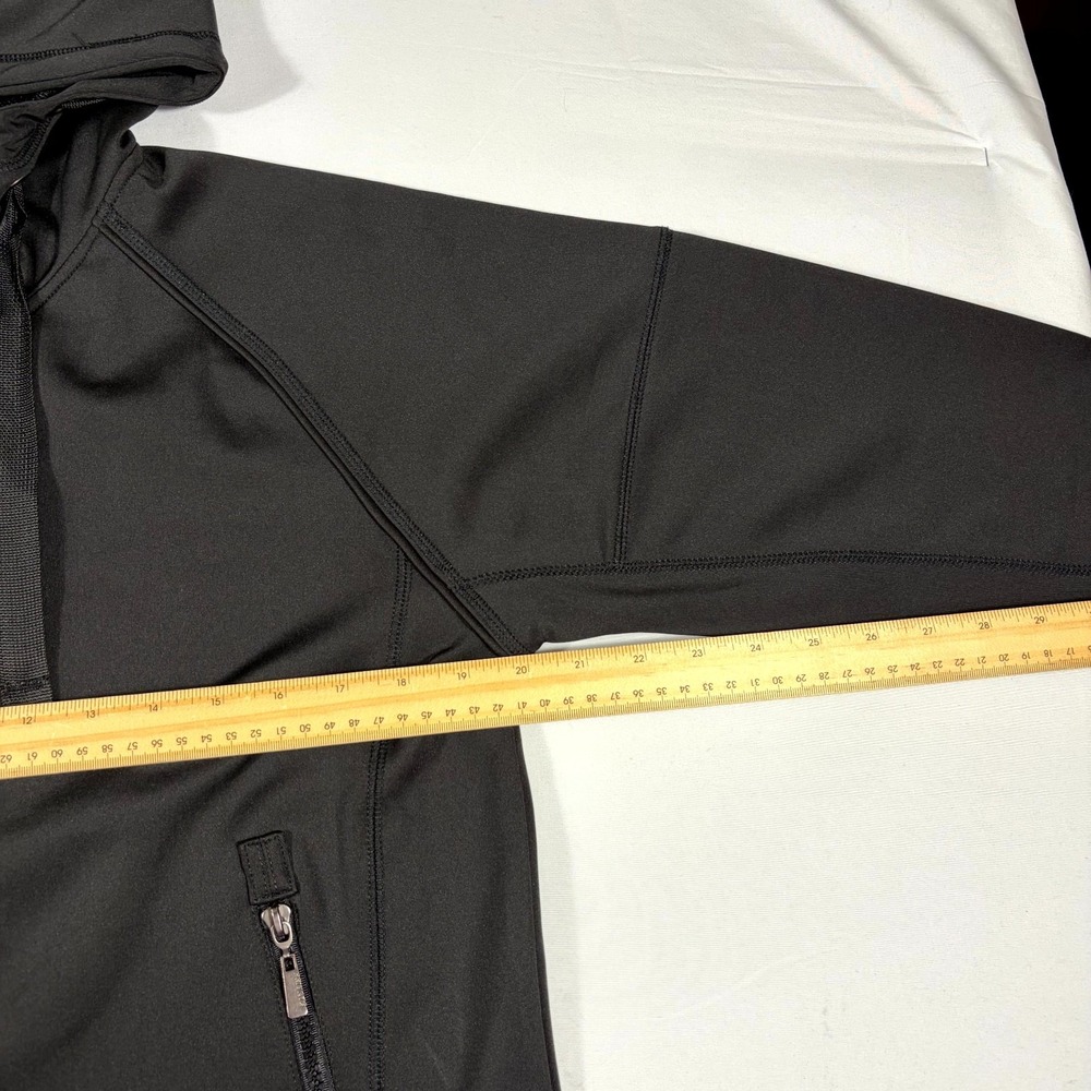 Private Member Hooded Jacket Men's Small Black Stretch Zipped Pockets Drawstring - Picture 6 of 10